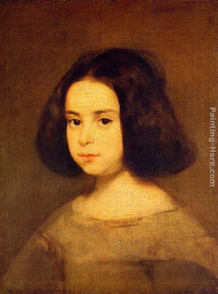Portrait of a Little Girl painting - Diego Rodriguez de Silva Velazquez Portrait of a Little Girl art painting